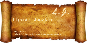 Lipcsei Jusztin névjegykártya